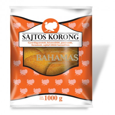 BAHAMAS Panírorzott baromfi korong sajtos 1 kg